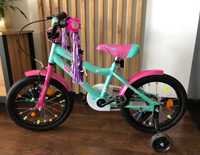 Rower Midex HUSAR 16" Różowy - rower boczne kółka