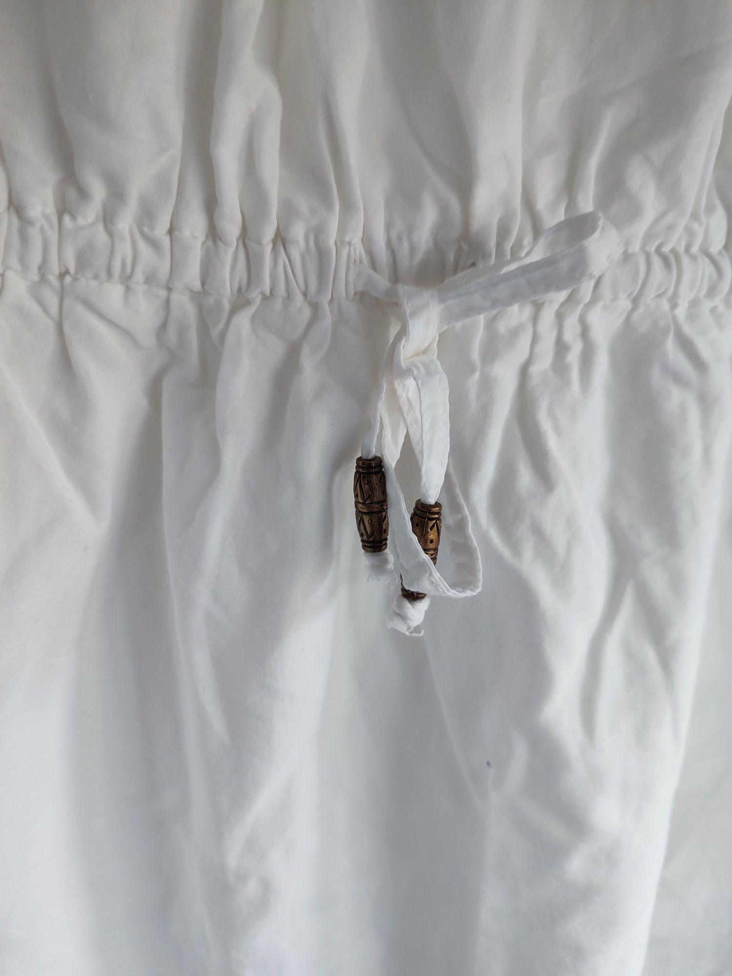 Sukienka koronka z wiązaniem biała rozmiar s