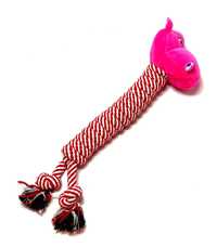 Zabawka dla psa. Hipopotam z tułowiem ze sznurka.