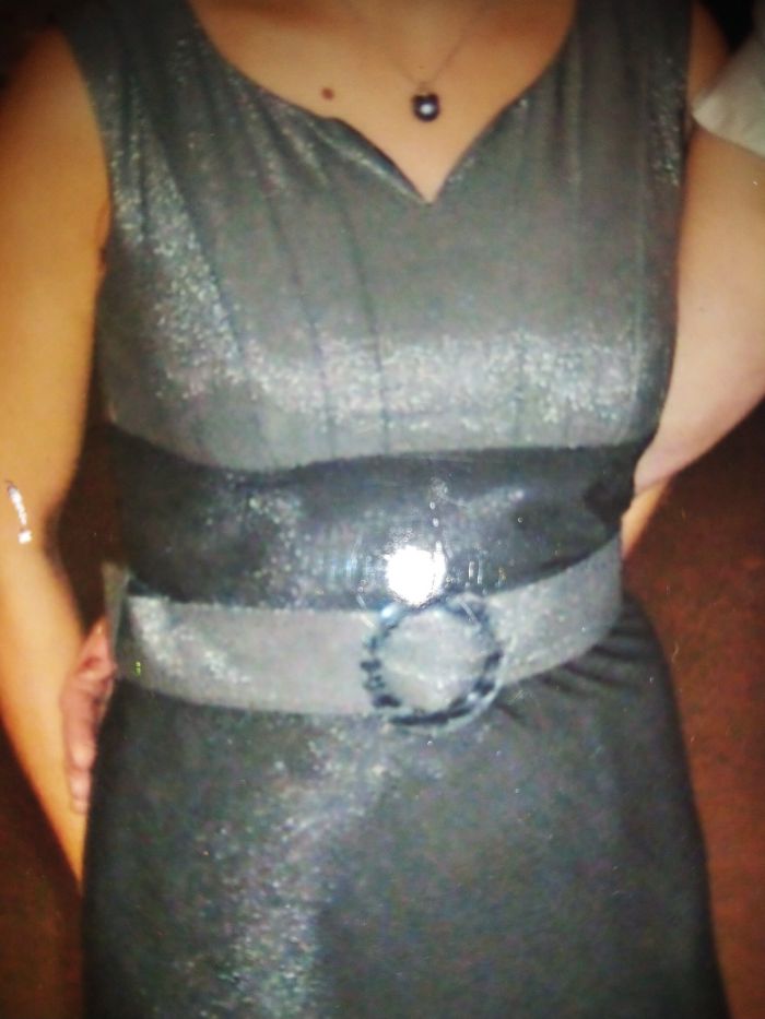 Sukienka wyjściowa srebrno szara M 38