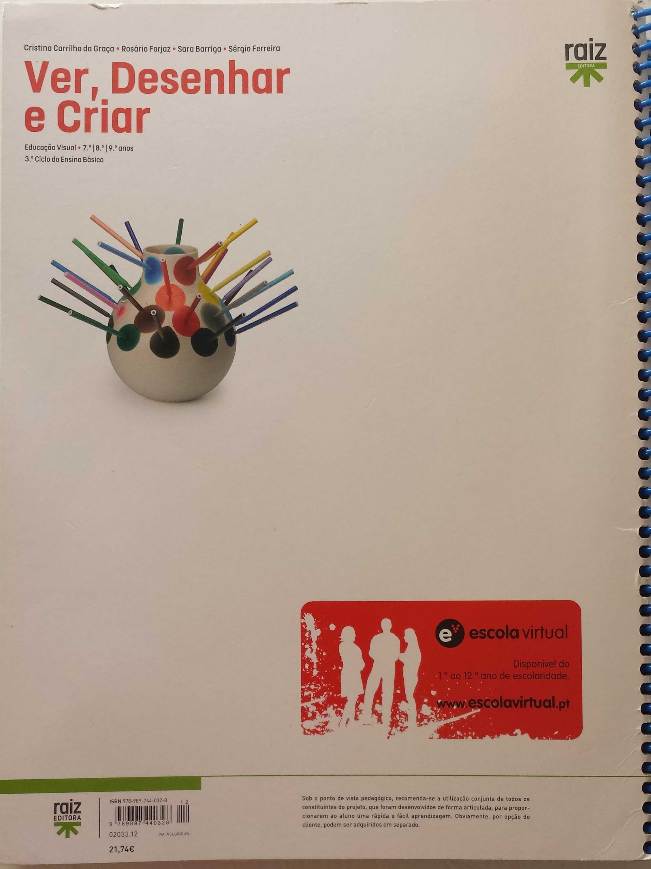 Manual de Educação Visual/Ver,Desenhar e Criar- 7., 8. e 9. Anos Novos