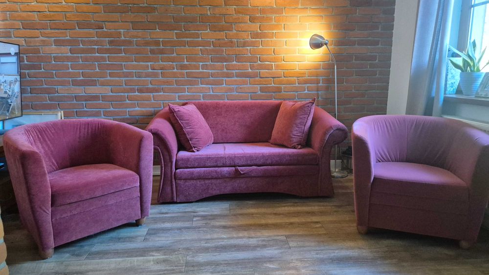 Sofa rozkładana/Dwa fotele