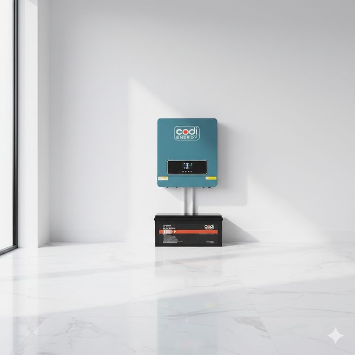 Гібридний інвертор CODI 4200W + LiFePO4 120Ah | Автономне живлення буд