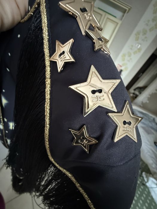 Вечірня сукня в зірках і бахромою Elisabetta Franchi