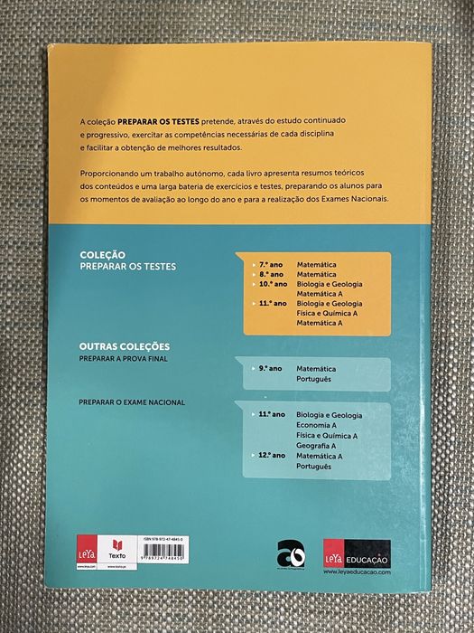 Livro Preparar os Testes 11 Matemática A