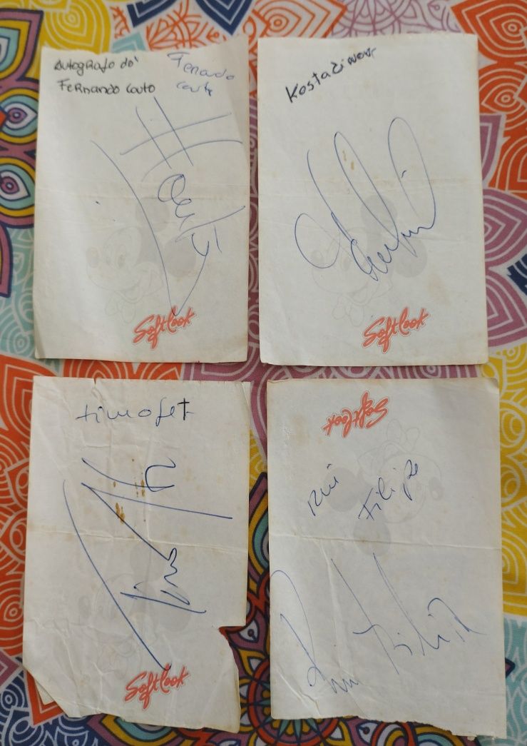 Autógrafos  jogadores do FCP, anos 90
