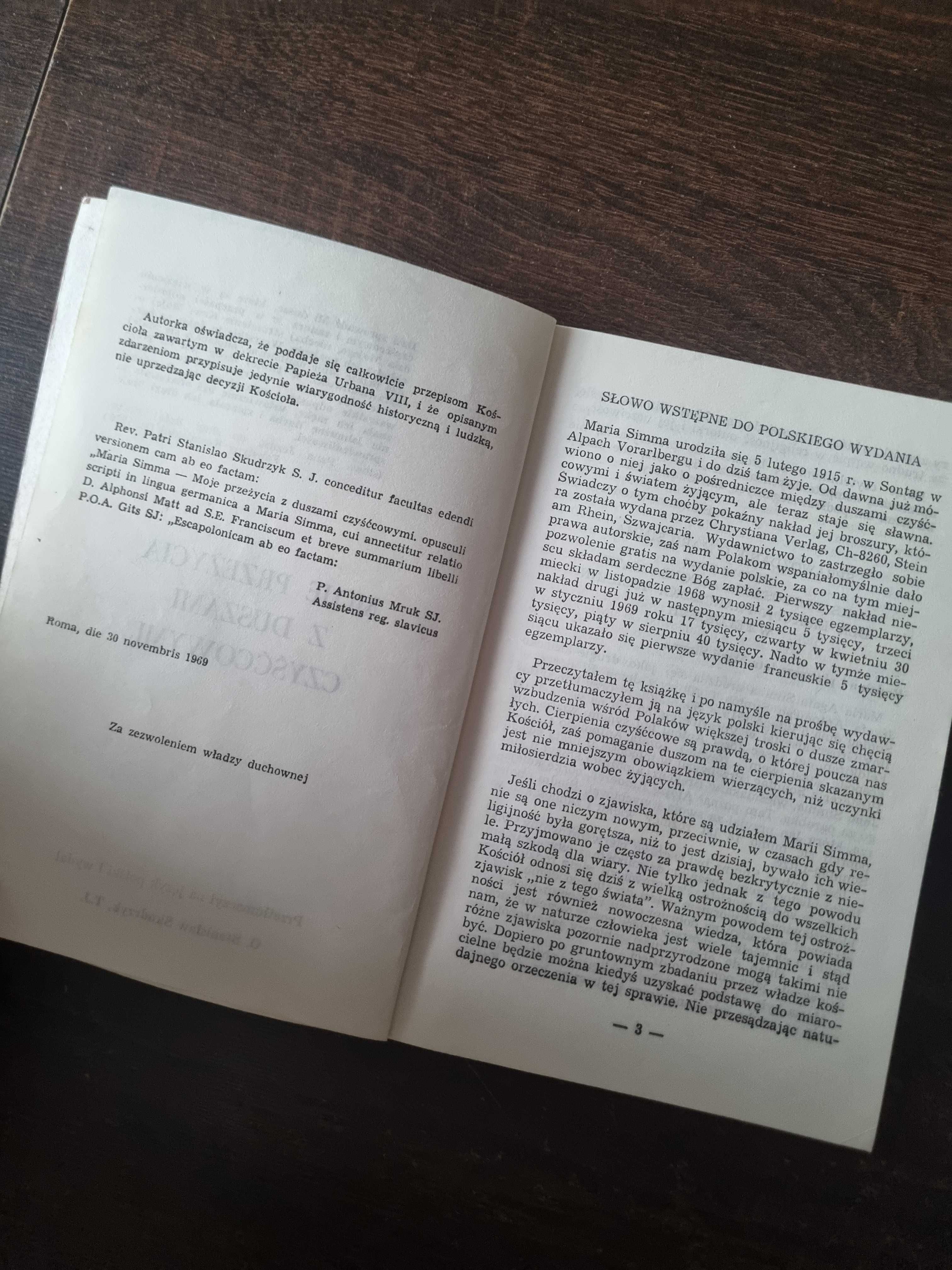Moje przeżycia z duszami czyśćcowymi Dogmat Świętych obcowanie Simma