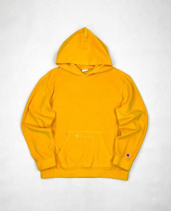 Champion żółta bluza welurowa z kapturem S.