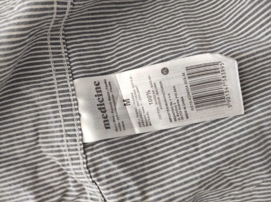 Szara koszula w paski Medicine