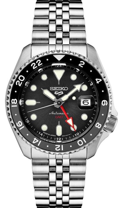 Męski zegarek Seiko 5 Sports GMT Series SSK001K1 24H