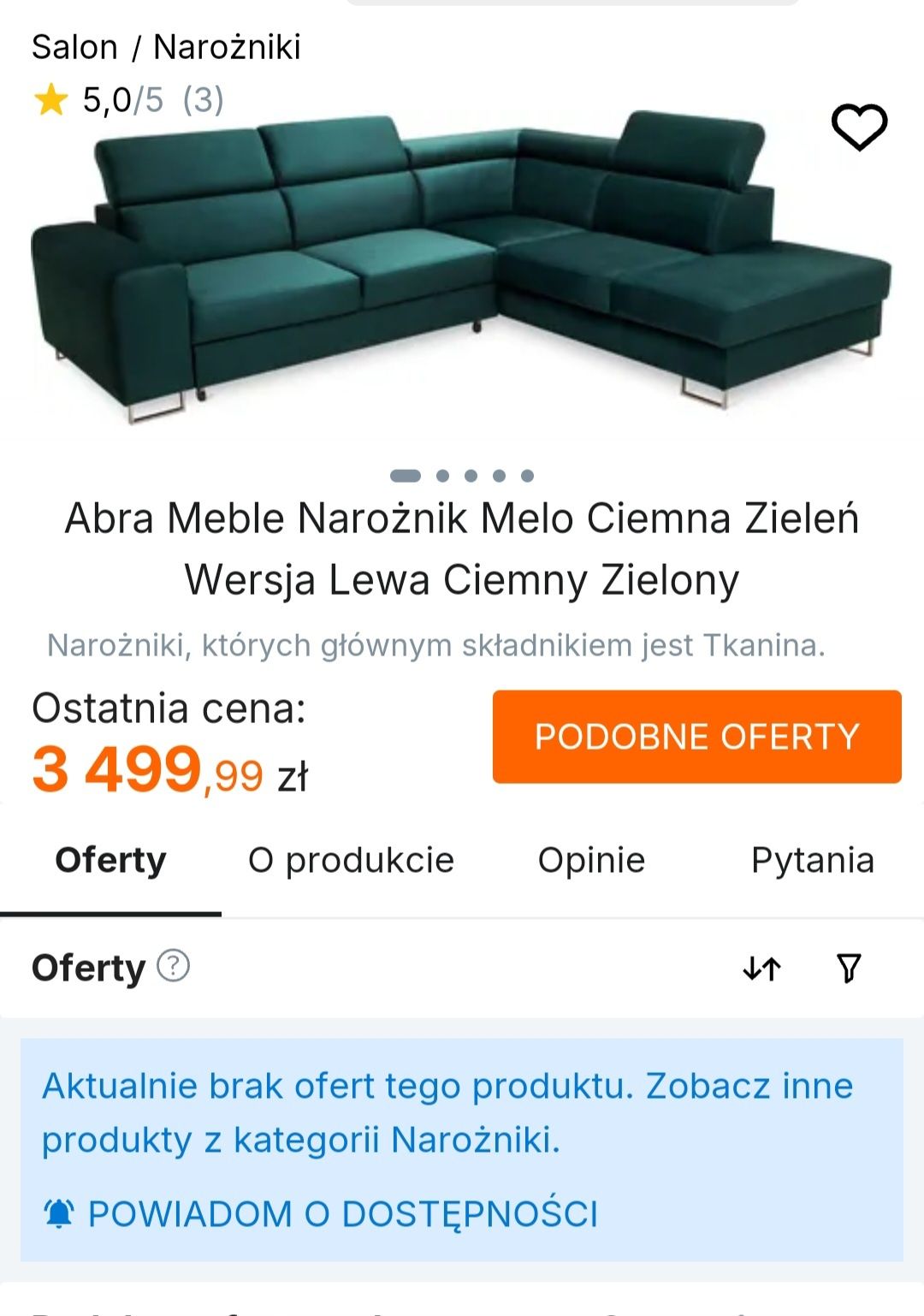 Narożnik z pojemnikiem i funkcją spania