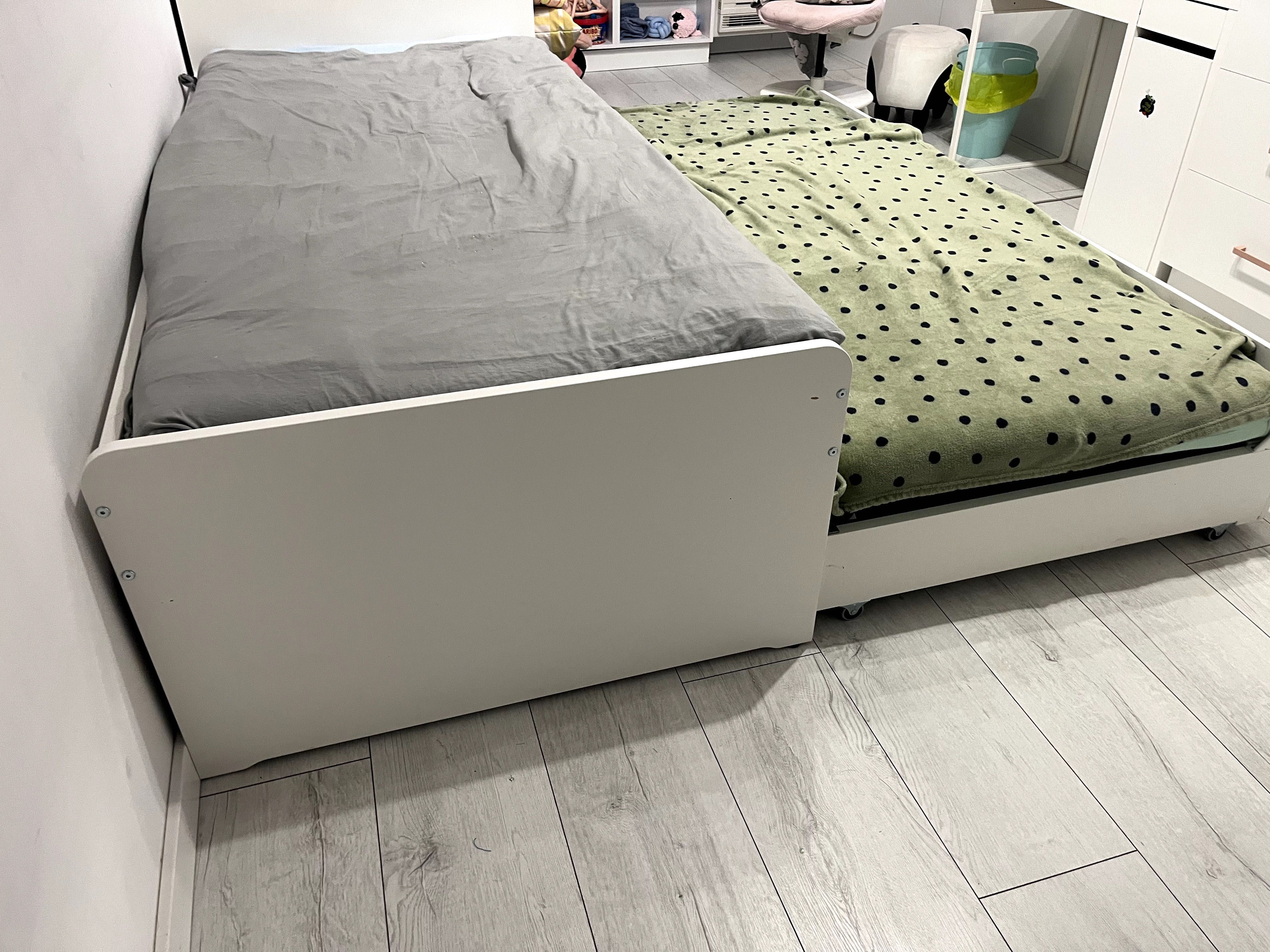 IKEA SLAKT rama łóżka z 2 szufladami i dodatkowym łóżkiem
