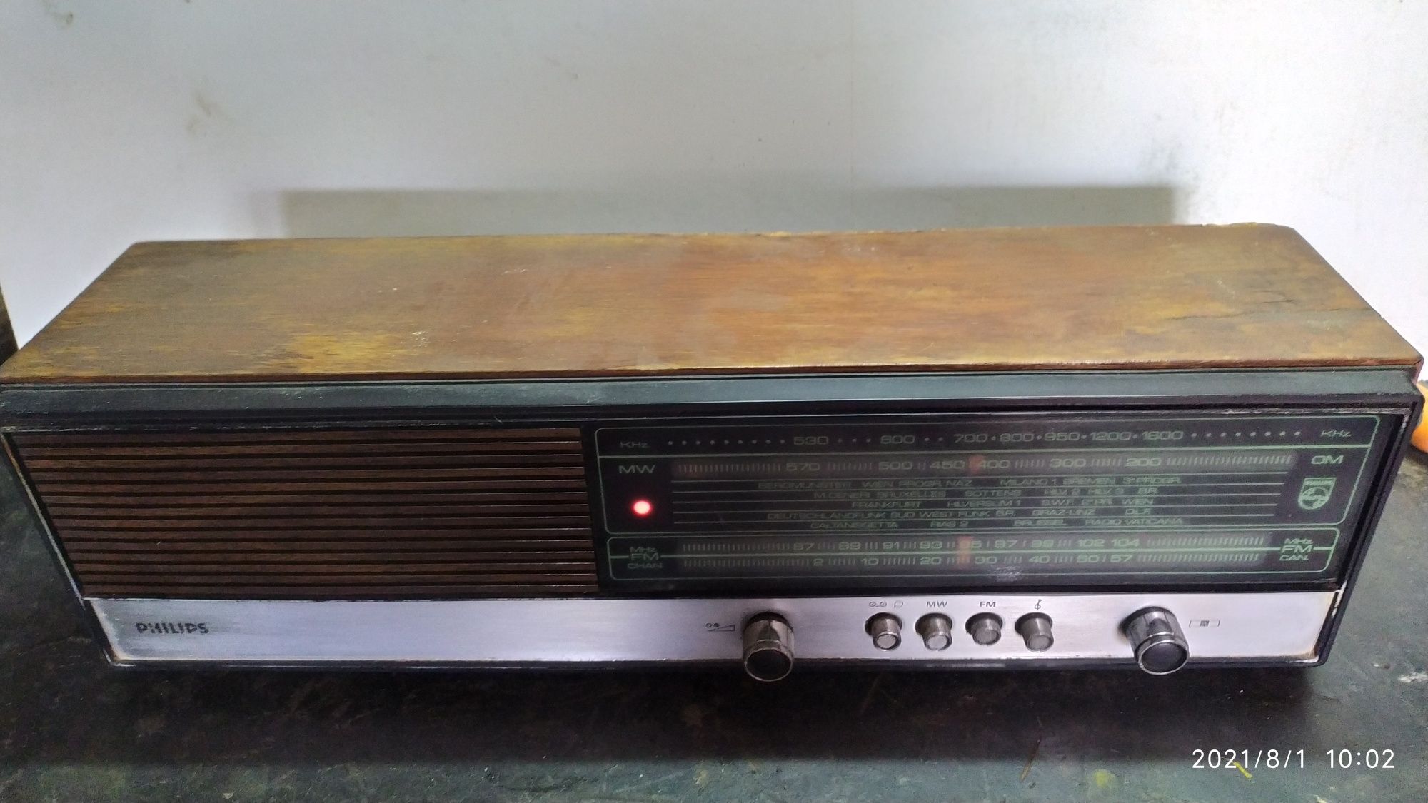 Rádio vintage Philips modelo 19RB344
