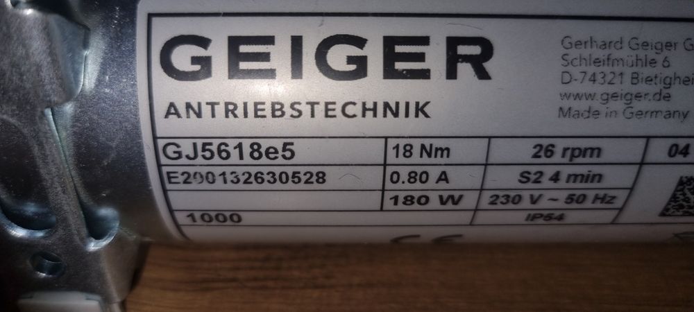 Silnik Geiger napęd żaluzji