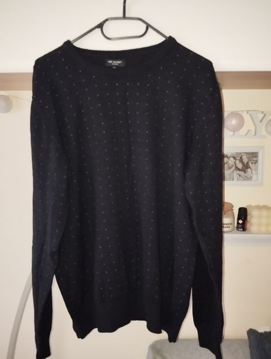 Top Secret czarny sweterek męski casual XL