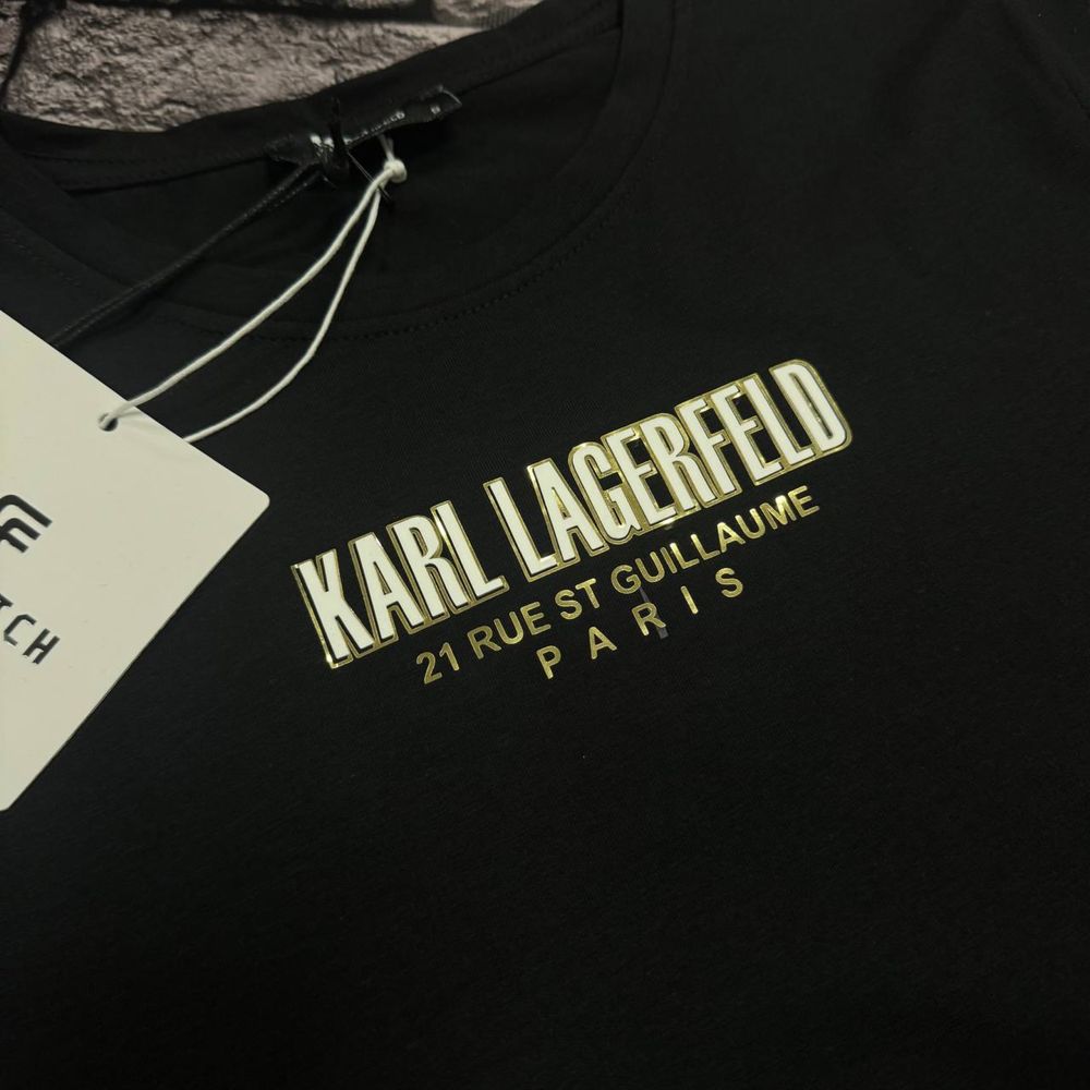 МАГАЗИН ПОЗНЯКИ Жіноча футболка KARL LAGERFELD 2024 чорна, біла s-xl