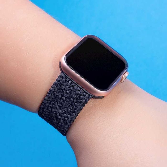 Pasek elastyczny M do Apple Watch 42/44/45 mm dł. 155 mm czarny