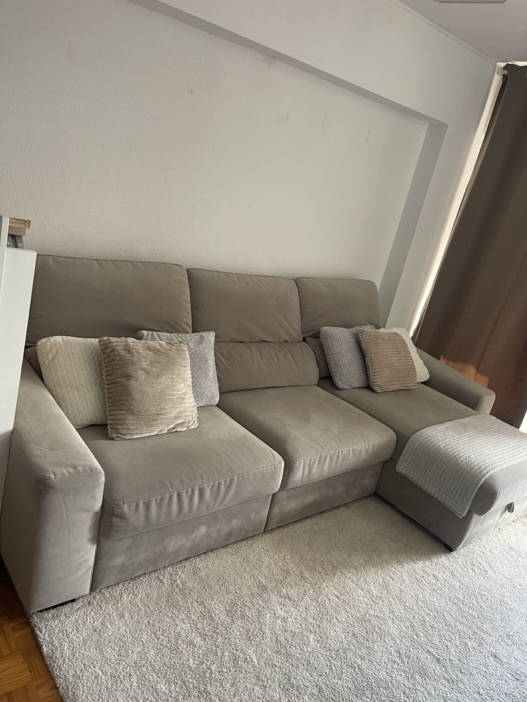 Sofá chaise-longue 3 lugares