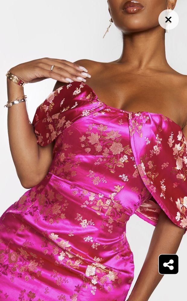 Сукня з квітковим принтом сакура відкриті плечі платье