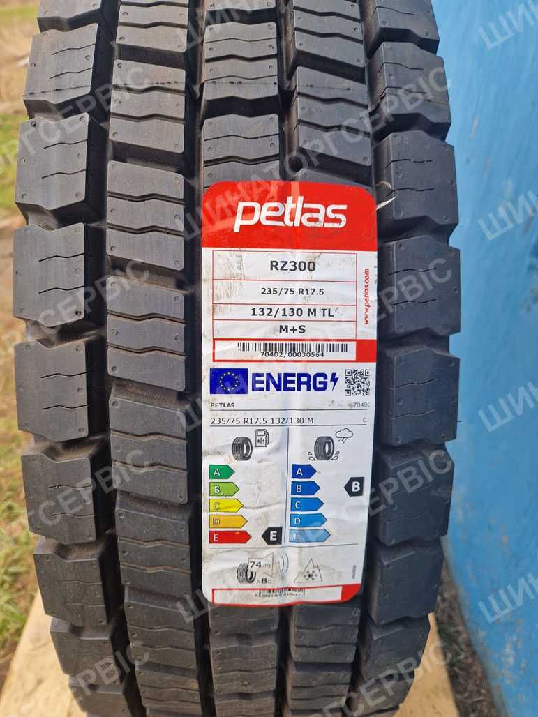 Шини 235/75 R17,5 тяга Petlas RZ300 тяга 132/130M