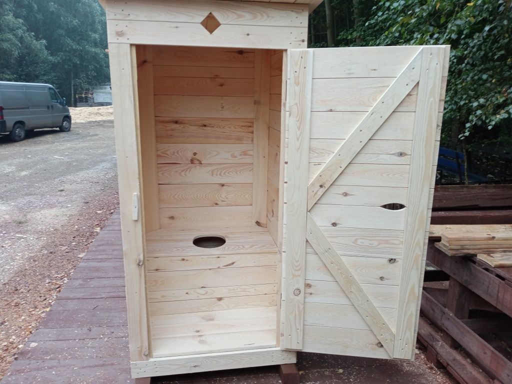 WC Kibel drewniany heblowany obustronnie toaleta wychodek sławojka