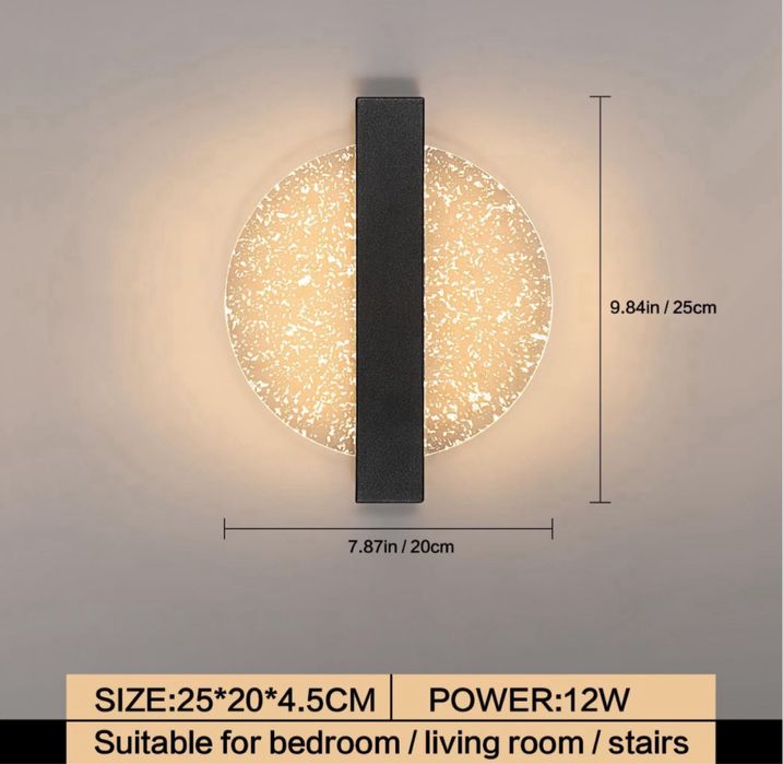 Kinkiet Lampa Ścienna Zestaw 2 Sztuki