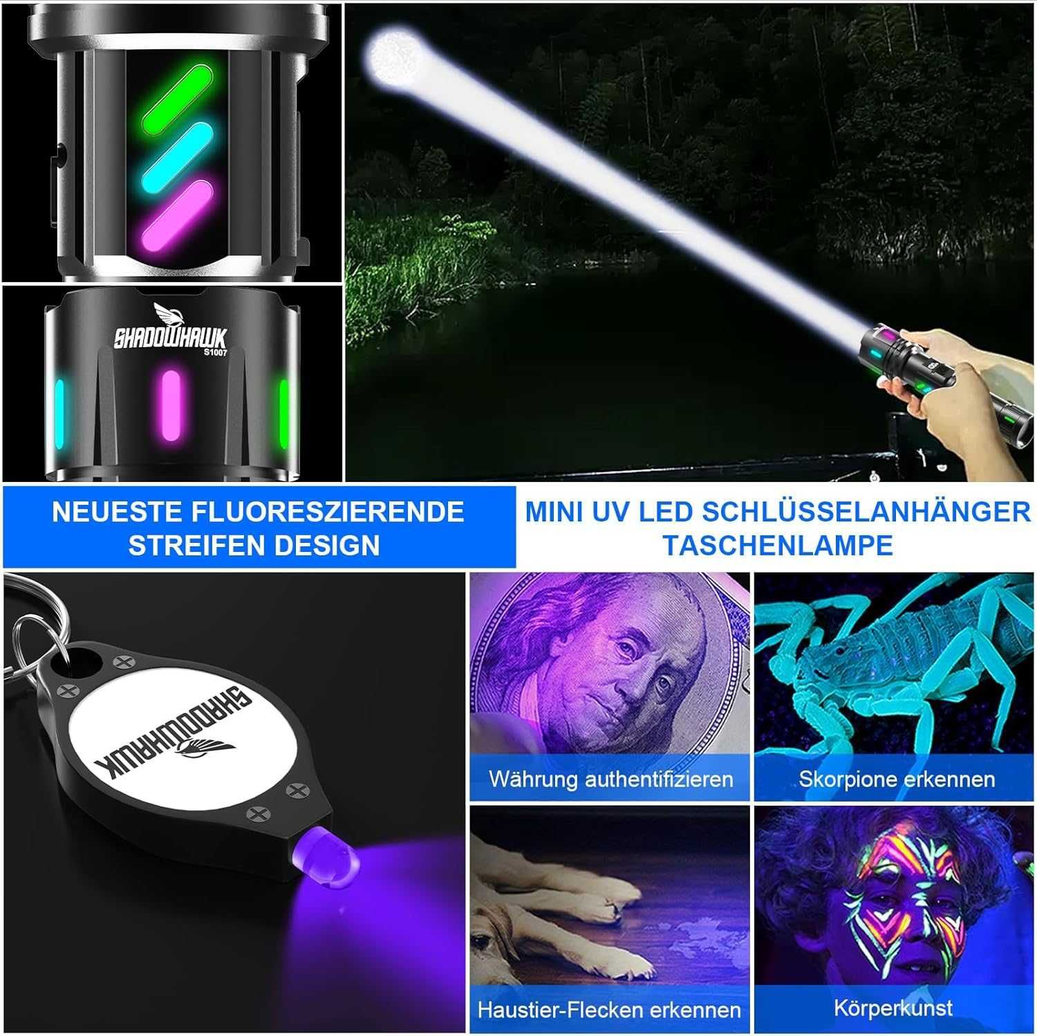 Shadowhawk – latarka LED z wyświetlaczem i ładowaniem USB-C