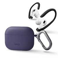 Etui Nexo AirPods Pro 2 Purple + Ear Hooks Silicon
