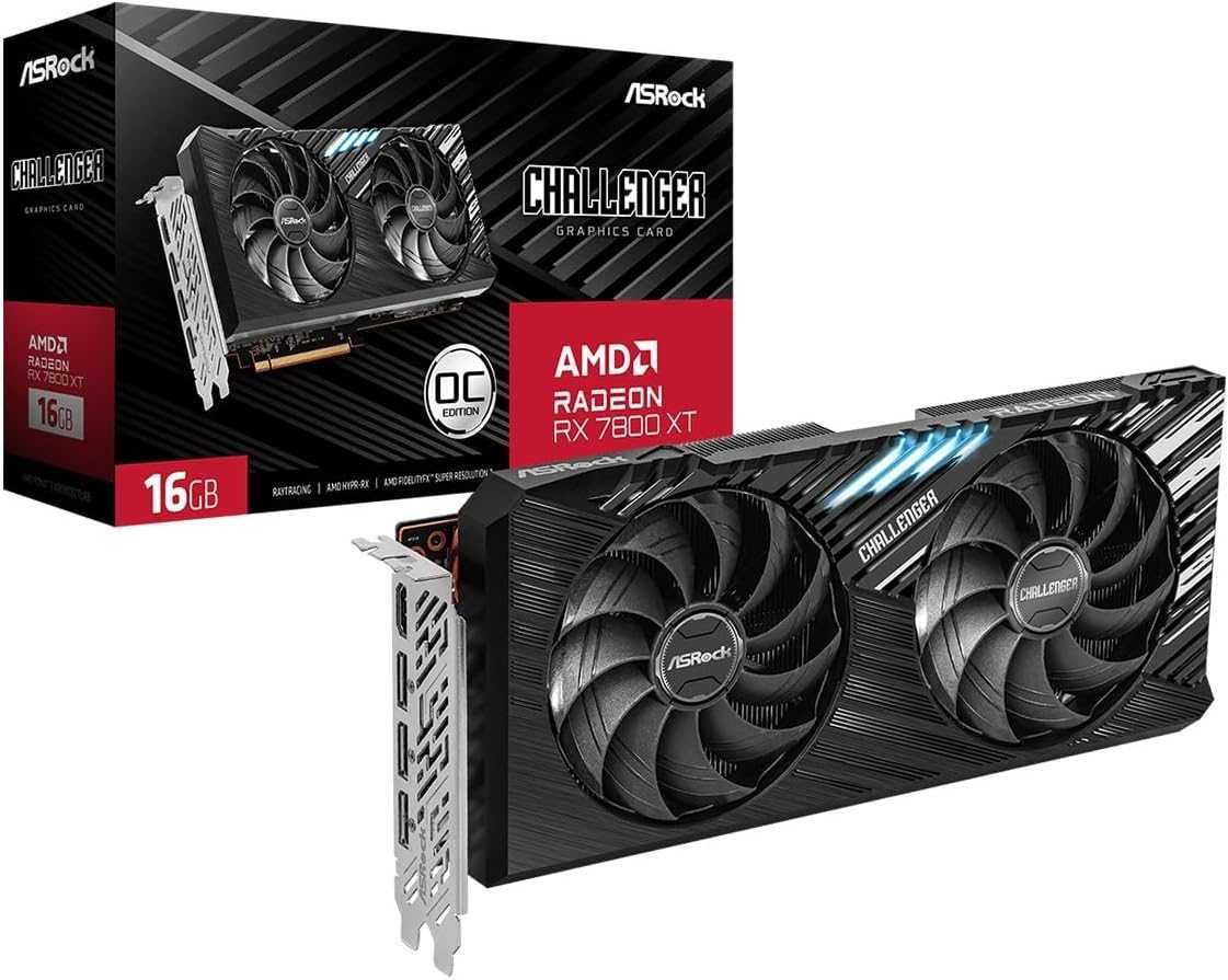 Asrock Radeon Rx 7800 Xt Oc RX7800XT CL 16GO Karta Graficzna, NOWA