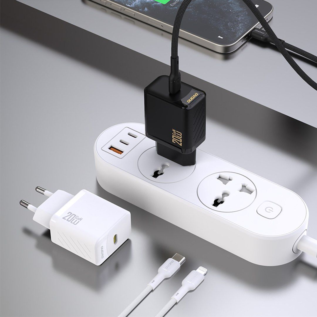 Ładowarka sieciowa PD20W GaN USB-C - czarna