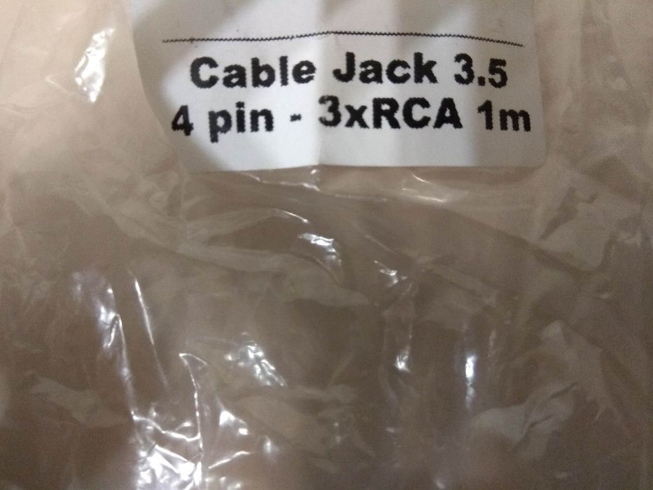 Кабель RCA - Jack 3.5 Новый (3 тюльпана - джек 3.5 4пина)