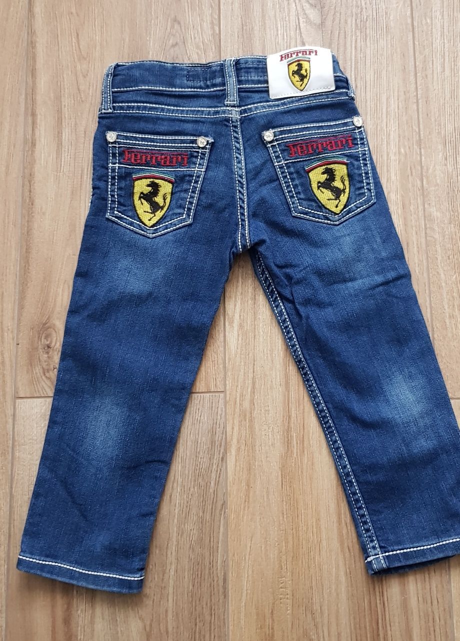 Ferrari Jeansy Spodnie Chłopięce 18 mcy 86cm