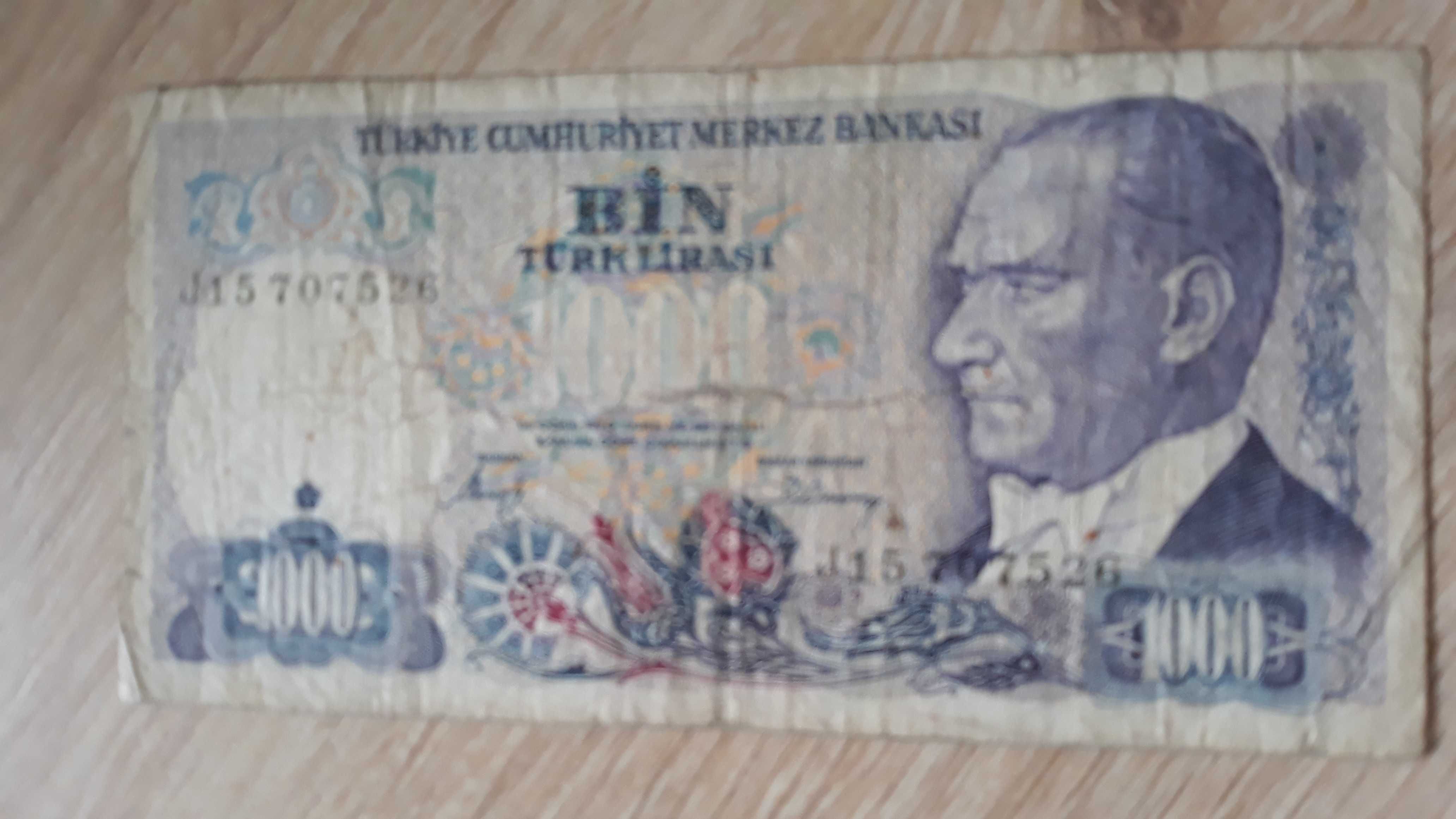 1000 Lira Turcja - sprzed denominacji