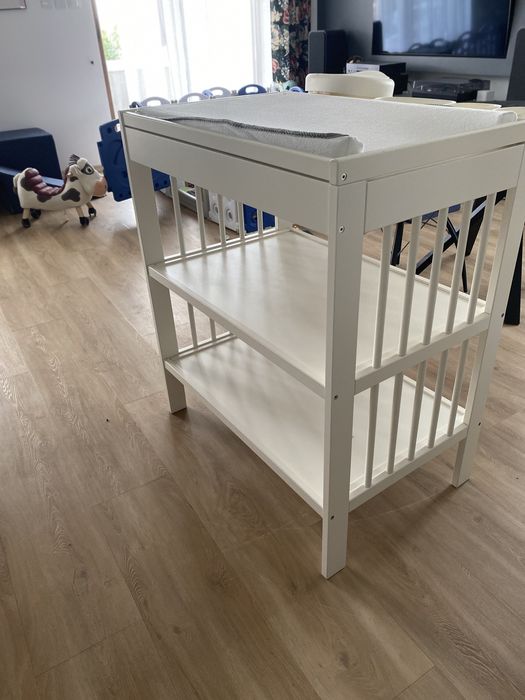 Gulliver przewijak z matą Vädra + pojemniki + przescieradla IKEA
