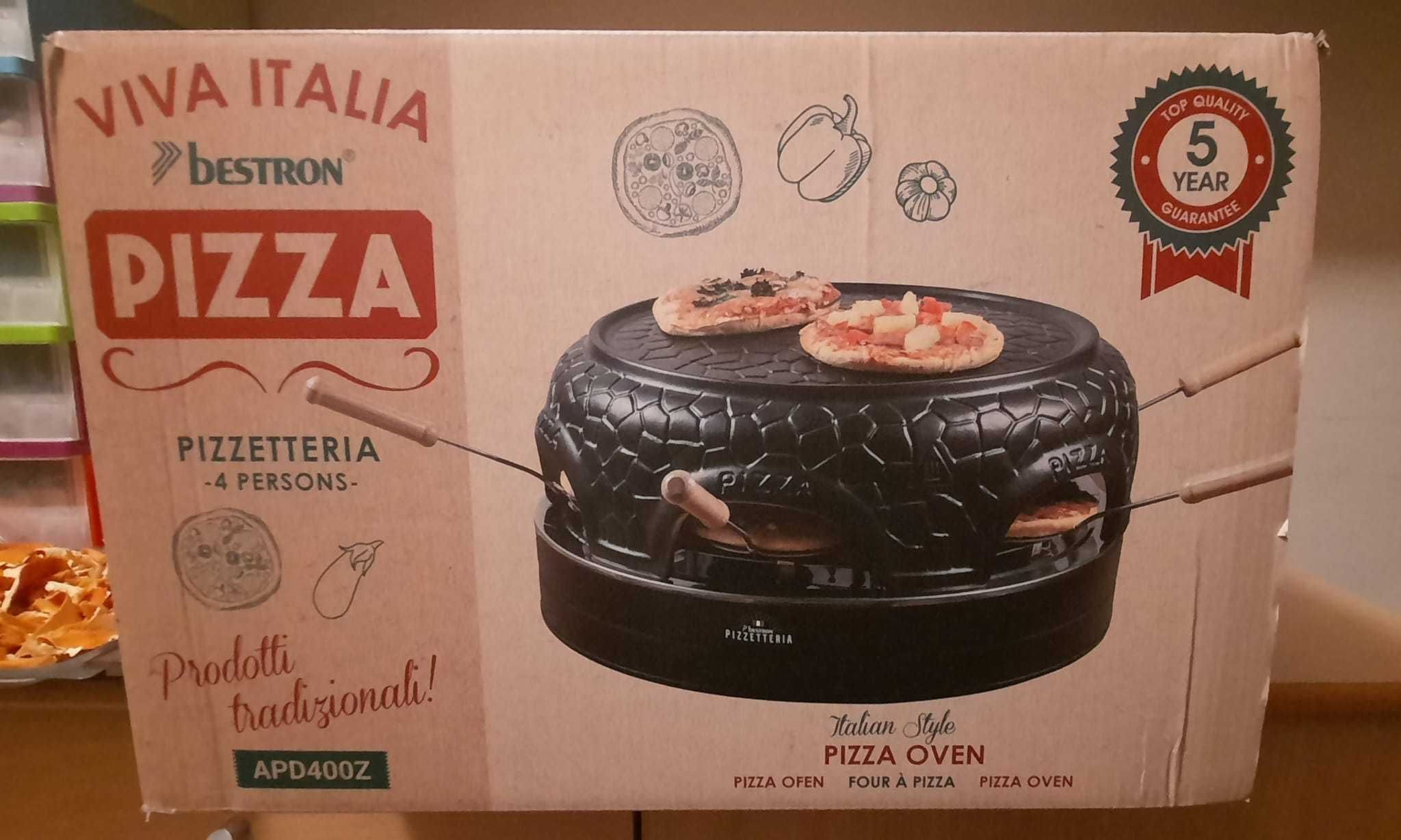 Bestron Piecyk 4x minipizza APD400Z NOWY pizza na imprezy piec