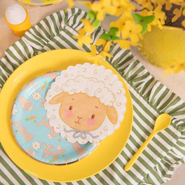 Talerzyki papierowe "ZAJĄCZKI" 18cm 1opak./6szt. Wielkanoc