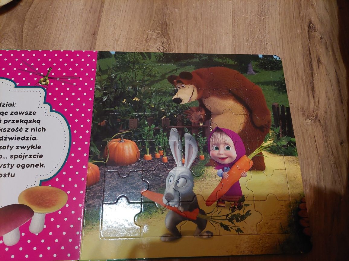 Masza I Niedźwiedź książki i puzzle