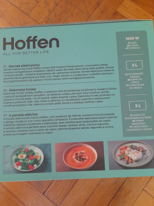 Nowy garnek elektryczny Hoffen, gotowanie na parze