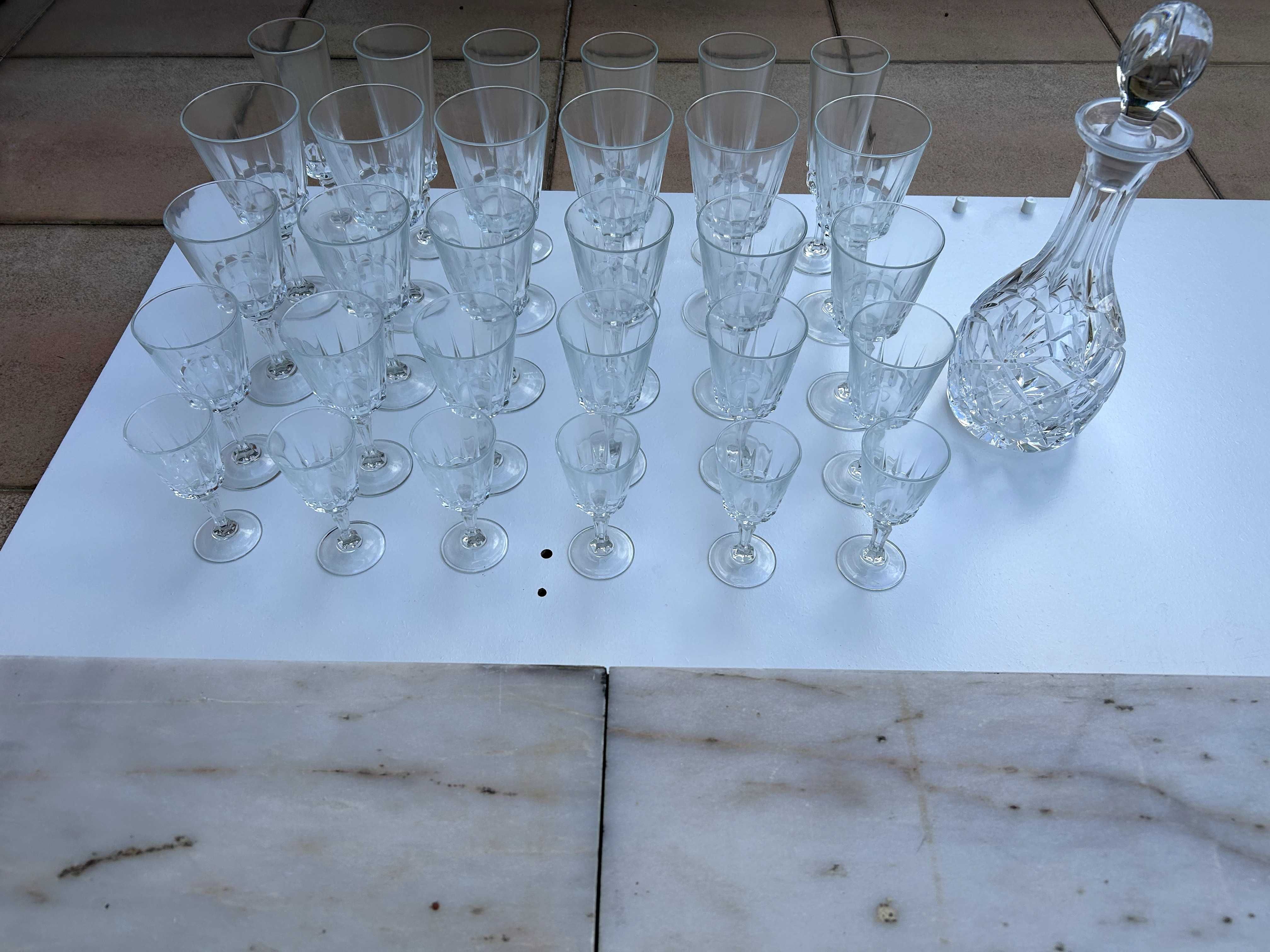 Conjunto copos de cristal