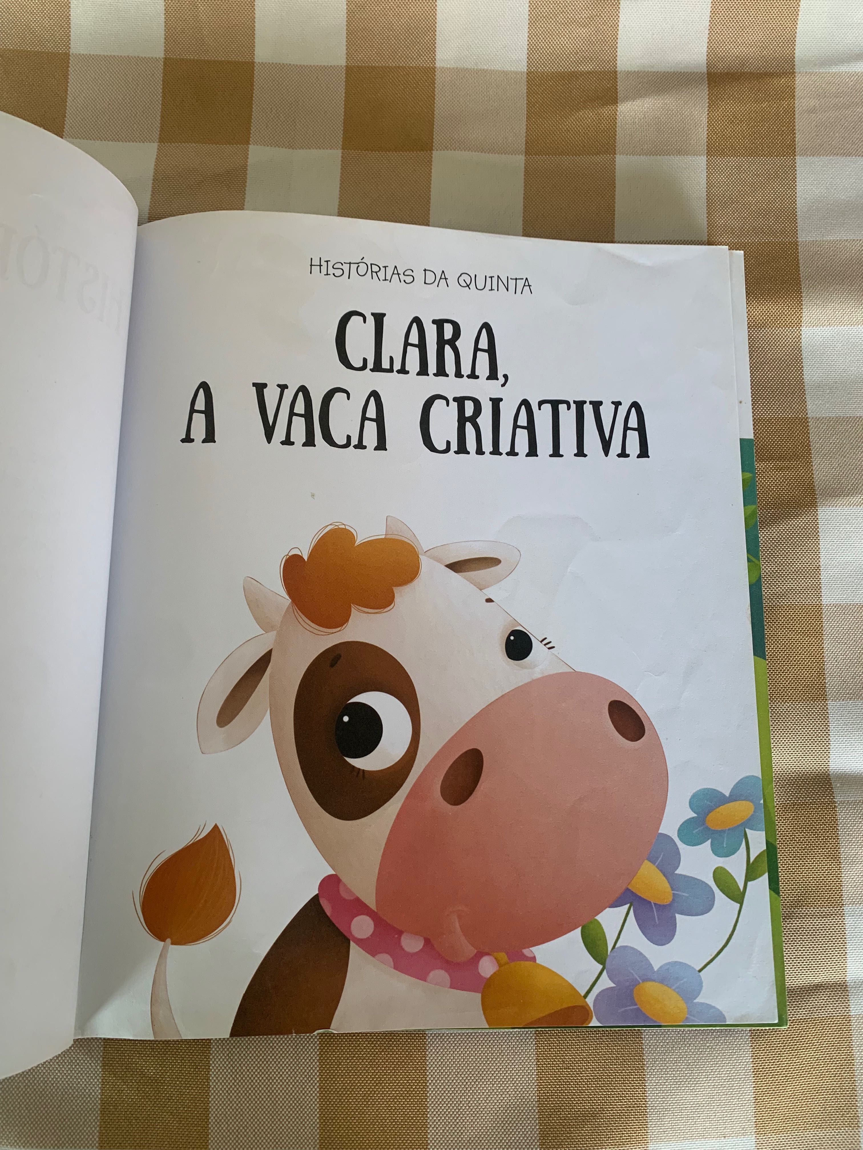 Livro infantil Histórias da Quinta “Clara a Vaca Criativa”