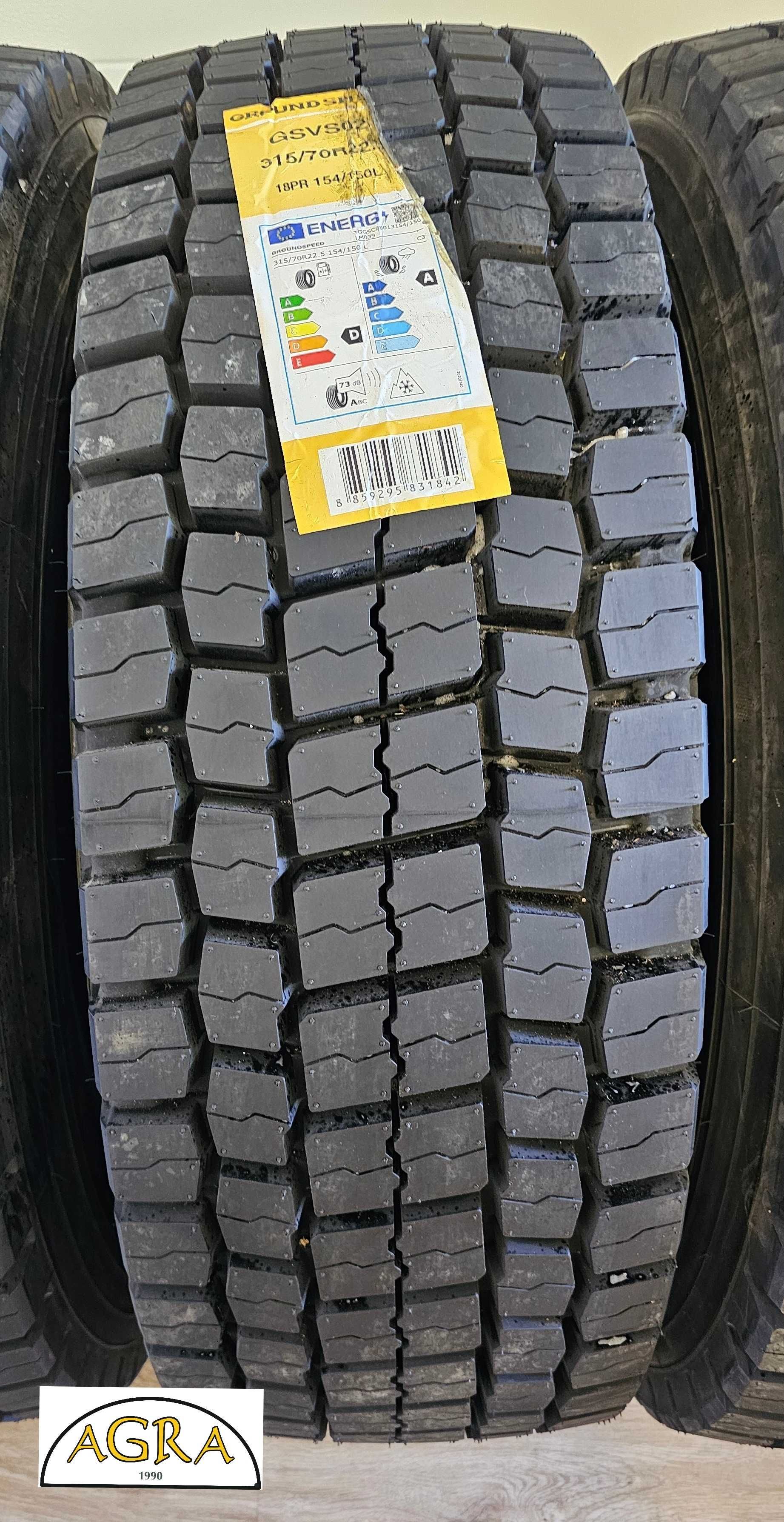 315/70R22.5 NOWA GROUNDSPEED AEROTYRE opona napędowa opony napęd MOCNA