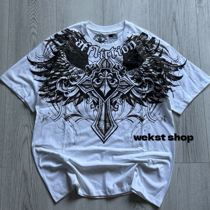 футболка sk8 y2k affliction type tapout mma