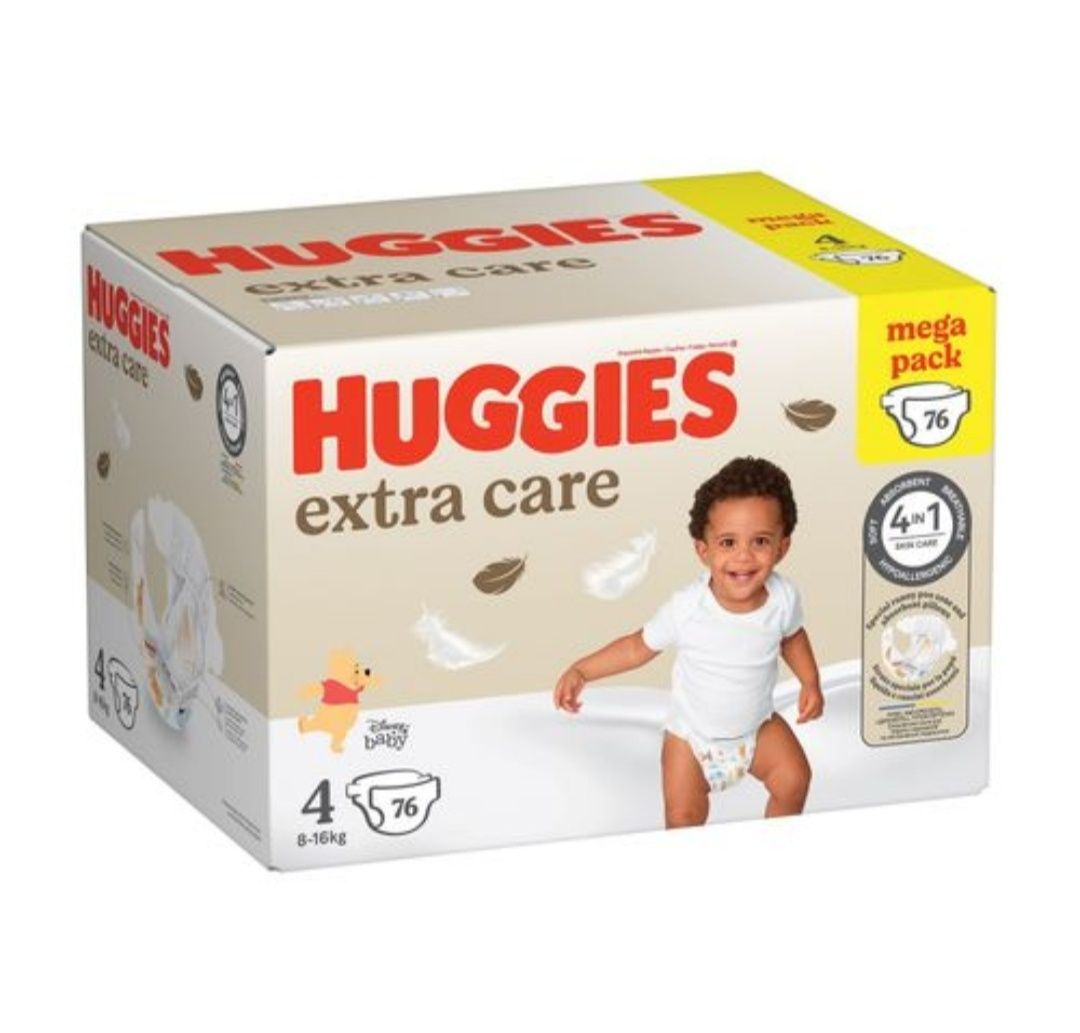 Підгузки Huggies Extra Care 4(76шт),памперси 8-16кг Хаггіс