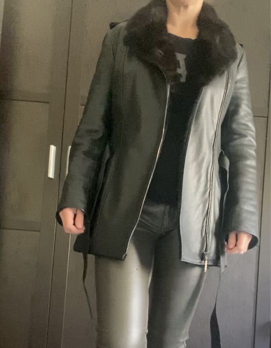 Кожаная дубленка, куртка