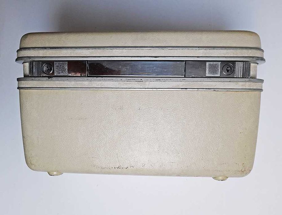 Antigo Baú Necessaire Viagem Branco Vintage Samsonite