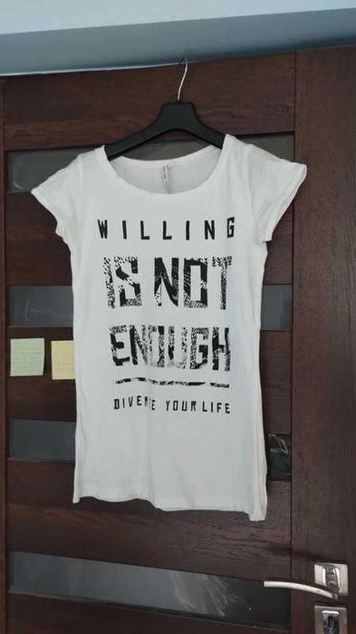 Biały t-shirt, koszulka M