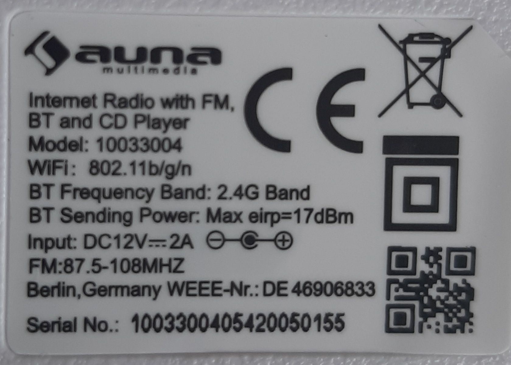 Интернет-радио Auna Silver Star CD Cube Radio