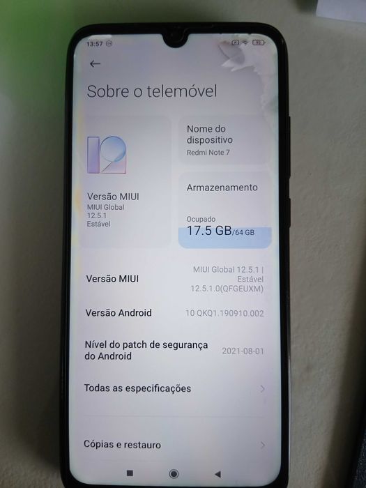 Redmi Note 7  4/64Gb 100% Funcional