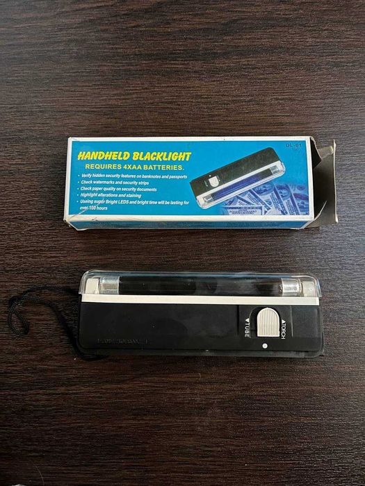 Детектор валют PRO УФ для перевірки та верифікації валютних  (DL-01)