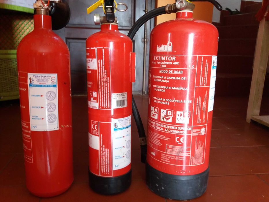 Extintores para restauração e lojas